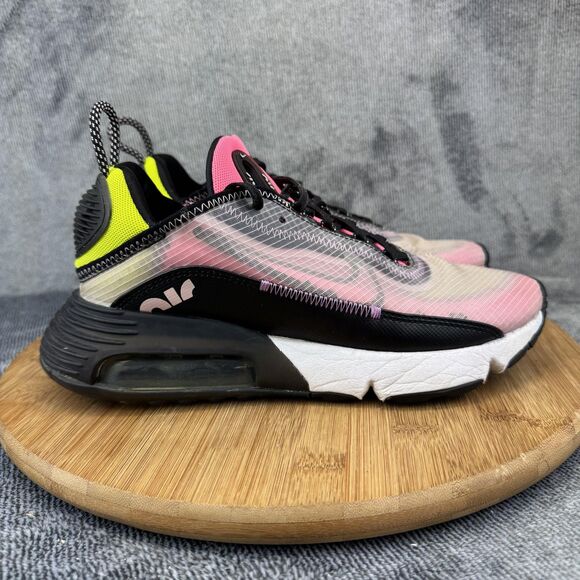 Nike Air Max 2090 Shoes Womens Size 7 Pink Black Volt Mesh Sneakers CV8727-600 - Picture 1 of 10